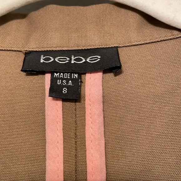 BEBE JACKET CAMEL SIZE 8 - Picture 7 of 10